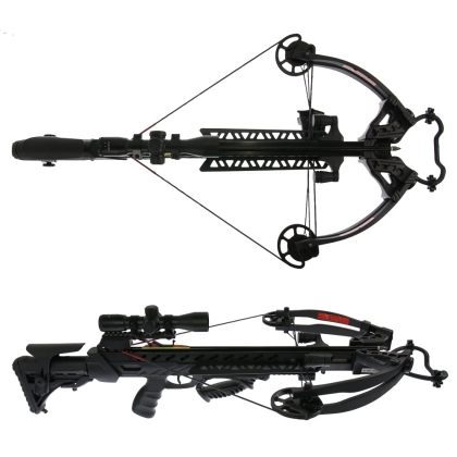 Set arbaleta compound Man Kung MK XB56 Frost Wolf Black