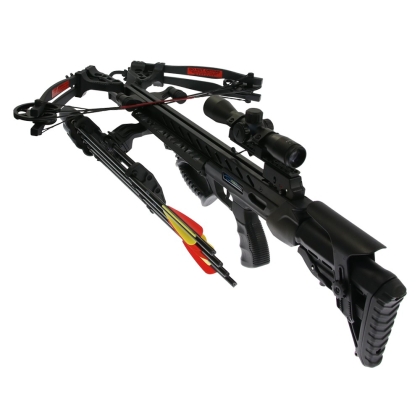 Set arbaleta compound Man Kung MK XB56 Frost Wolf Black