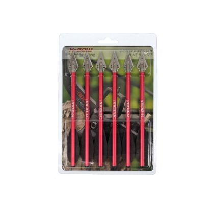 Set 6 sageti X-BOW FMA broadhead Red 6.5 inch 