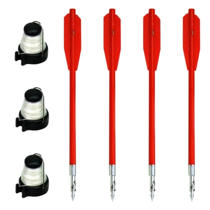 Bolțuri pentru pescuit, 4 bucăți, 6,5 inch, incl 3 bobine