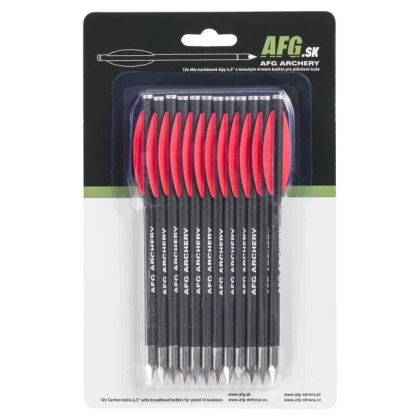 Set 12 săgeți pistol arbaletă AFG Mix-carbonate Bodkin