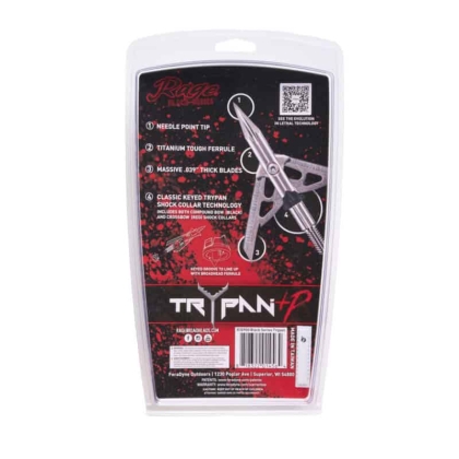 Set 3 Vârfuri Vânătoare Rage Black Series Trypan +P Titanium