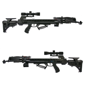 Set arbaleta compound Man Kung MK XB56 Frost Wolf Black
