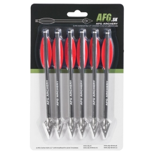Комплект от 6 стрели за арбалет и пистолет AFG Mix-carbonate ловен болт 6,3 инча