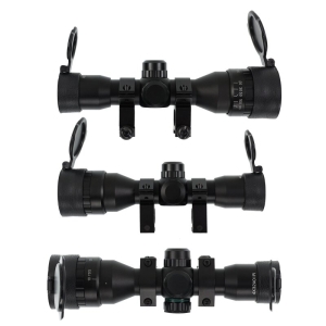 Lunetă Arbaletă X-BOW FMA 4x32 AOIR cu Reticul Iluminat în Două Culori, roșu și verde