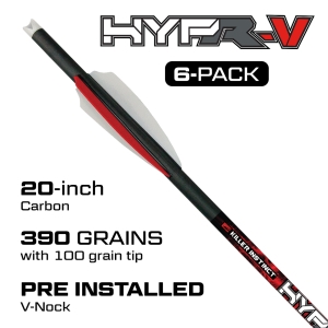 Săgeți de Arbaletă Killer Instinct HYPR-V™ Carbon Heavy, Pachet 6 bucăți