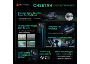 HikMicro Cheetah Clip-On 850 nm IR, 3-в-1 UHD устройство за нощно виждане