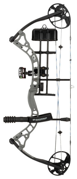 Комплект лък Diamond Infinite Edge Pro Legacy, Smoke Grey, ултра-регулируем 5–65 lbs, 13–31 инча