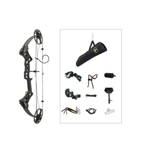 M1 Compound Bow Complete Set, Black, 19-70 lbs, 19-30 inch, Speed 320 FPS
