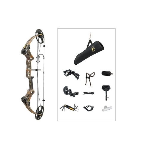 M1 Compound Bow Complete Set, Camo, 19-70 lbs, 19-30 inch, Speed 320 FPS
